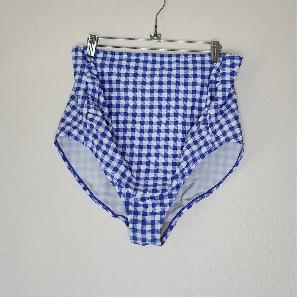 Beach Bump Gingham Bikini Bottom L